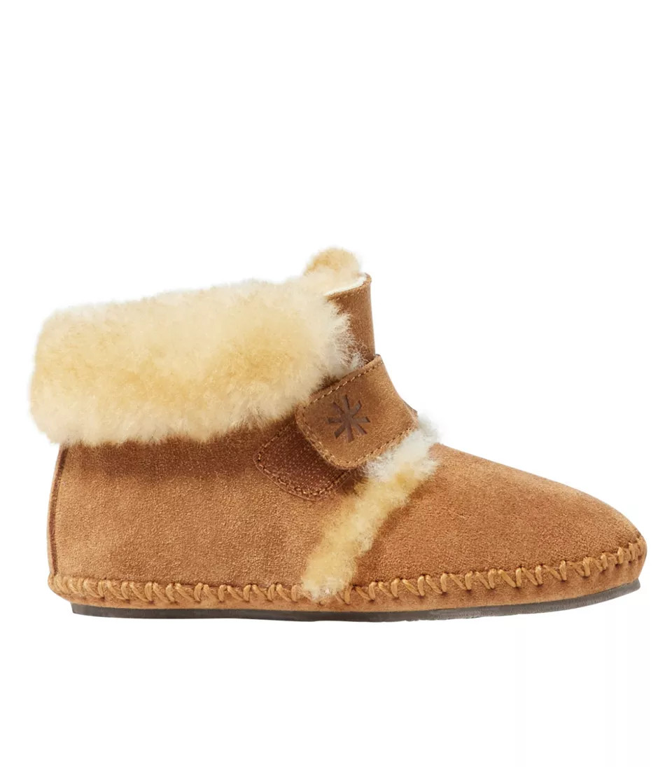 Toddlers' Wicked Good Sheepskin Shearling Lined Slippers Brown 5-6, Rubber L.L.Bean | L.L. Bean