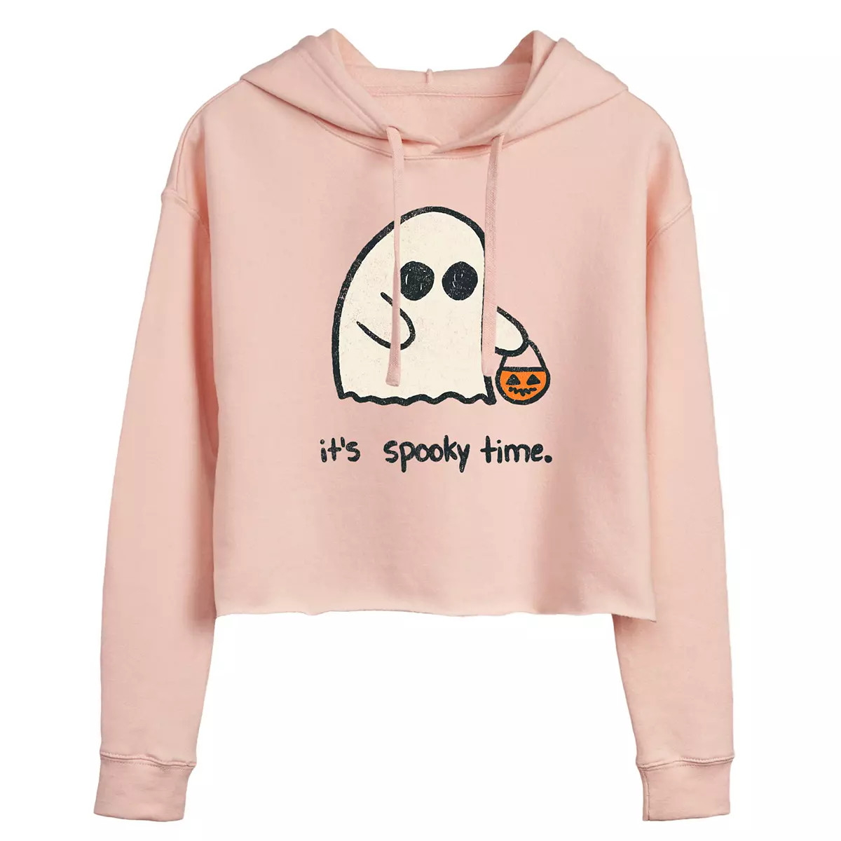 Juniors' It's Spooky Time Cropped Graphic Hoodie | Kohl's
