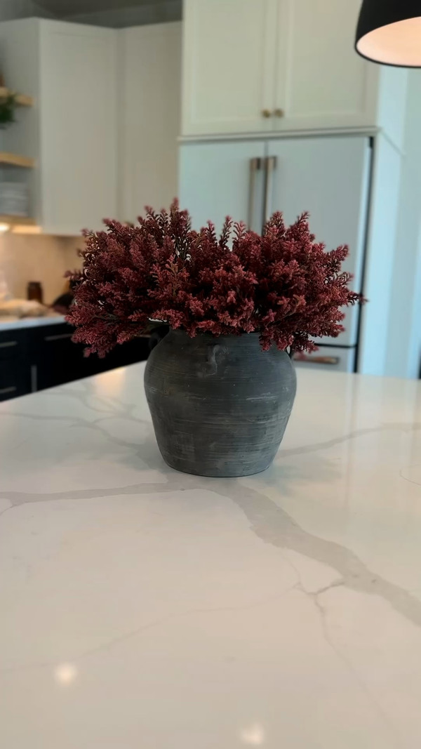 Adding a vintage touch to my kitchen this fall with a stunning vase from Olive Ateliers.