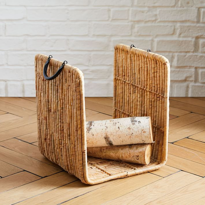 Woven Seagrass Log Basket | West Elm (US)