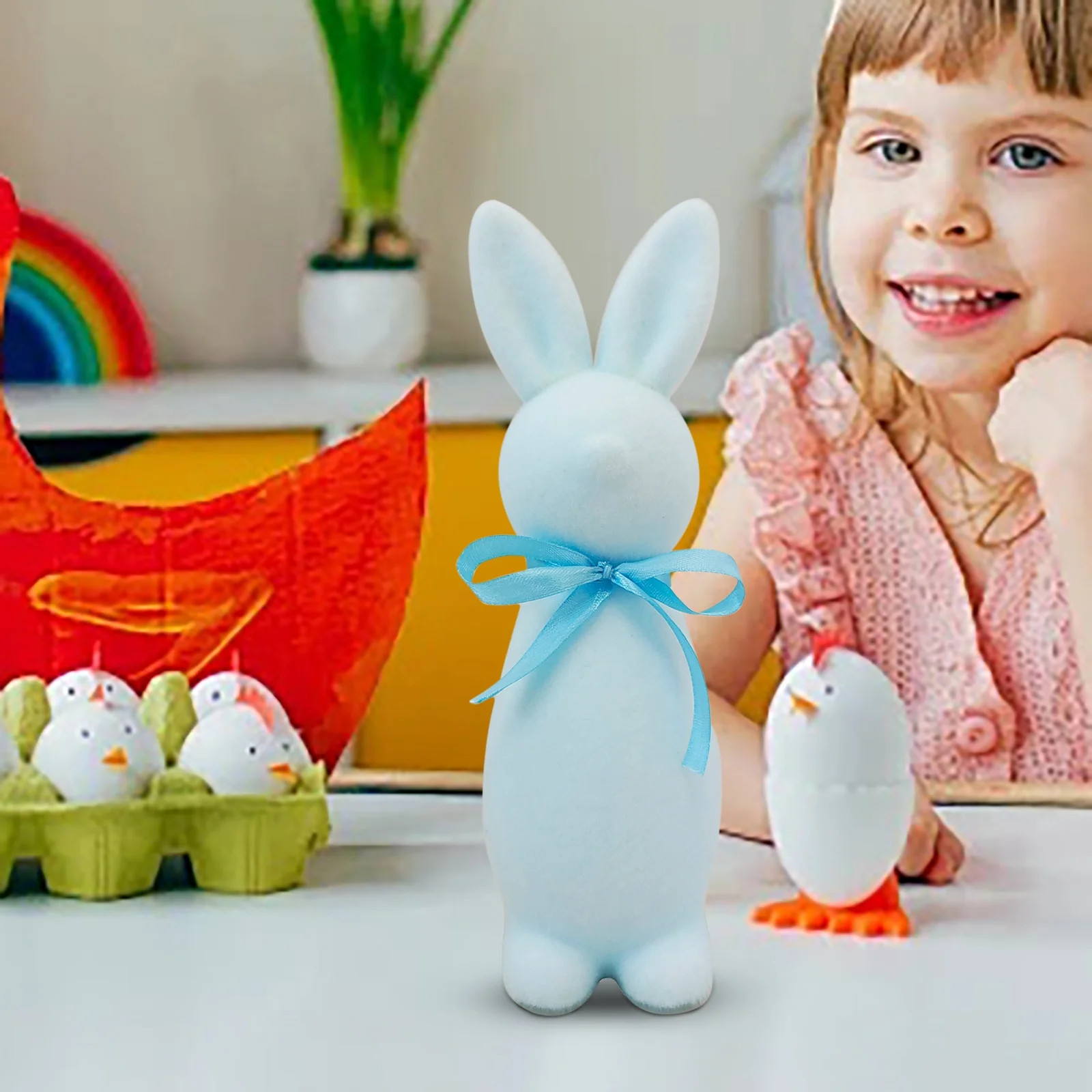 Up to 65% Off Easter Bunny Flocked Bunny Cute Rabbits Easter Gift Toy Festival Decoration Ornamen... | Walmart (US)