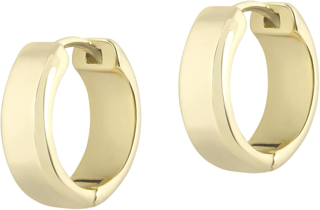 Electric Picks Parker Hoops Huggies - Classic 14kt Gold Plated Hoop Earrings, Lightweight .6'' Hu... | Amazon (US)