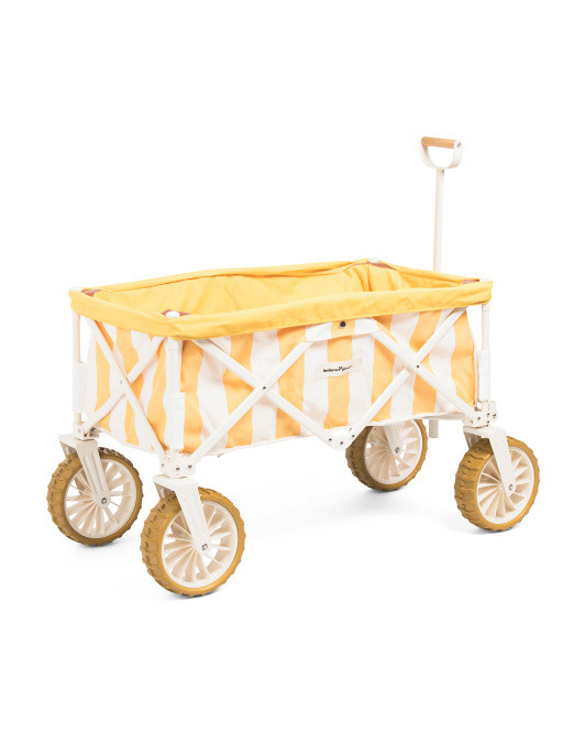 42x20x28.5 Crew Striped Folding Beach Cart | TJ Maxx