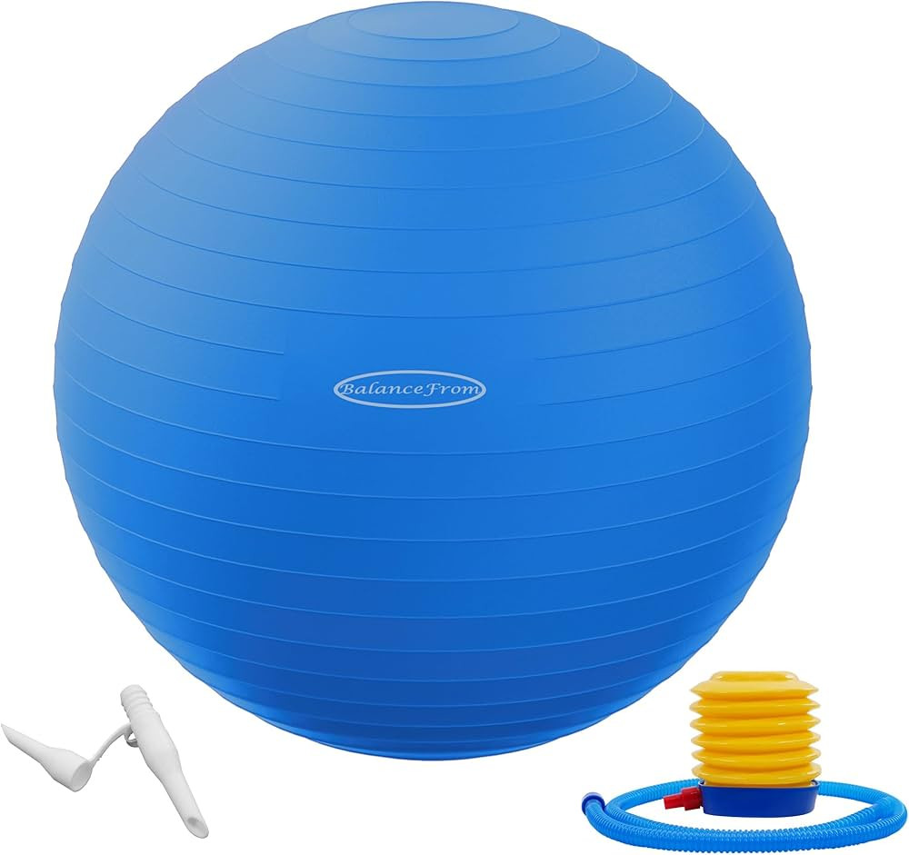 Fitvids Anti-Burst and Slip Resistant Exercise Yoga Fitness Birthing Ball with Quick Pump, 2,000-... | Amazon (US)
