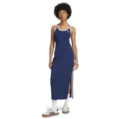 adidas Womens adidas 3 Stripe Tank Dress - Womens Night Indigo/White Size S | Foot Locker (US)