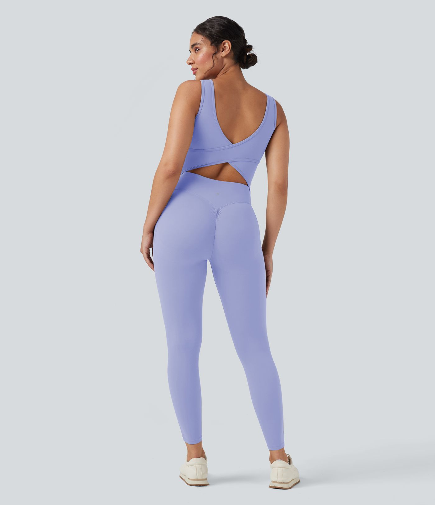 Women’s Halara UltraSculpt™ V Neck Butt Lifting Workout Jumpsuit with Pockets - Halara | HALARA