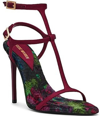 Steve Madden Salma Satin Floral Strappy Stiletto Dress Sandals - 6 | Dillard's