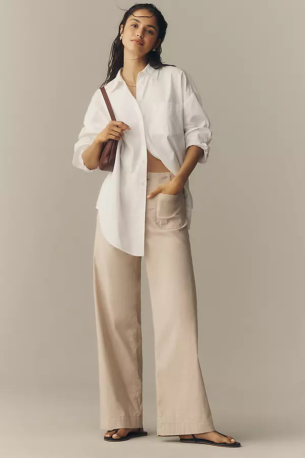Colette High-Rise Wide-Leg Full-Length Pants in Magic Fabric | Anthropologie (US)