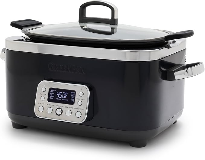 GreenPan Elite 14-in-1 Nonstick 6QT Electric Slow Cooker, PFAS-Free Ceramic Multi-Cooker, In-Pot ... | Amazon (US)