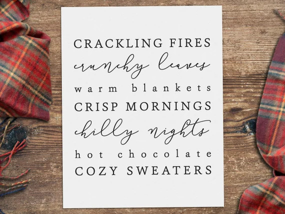 Fall & Autumn Favorite Things Quote  Fall Autumn Printable | Etsy | Etsy (US)