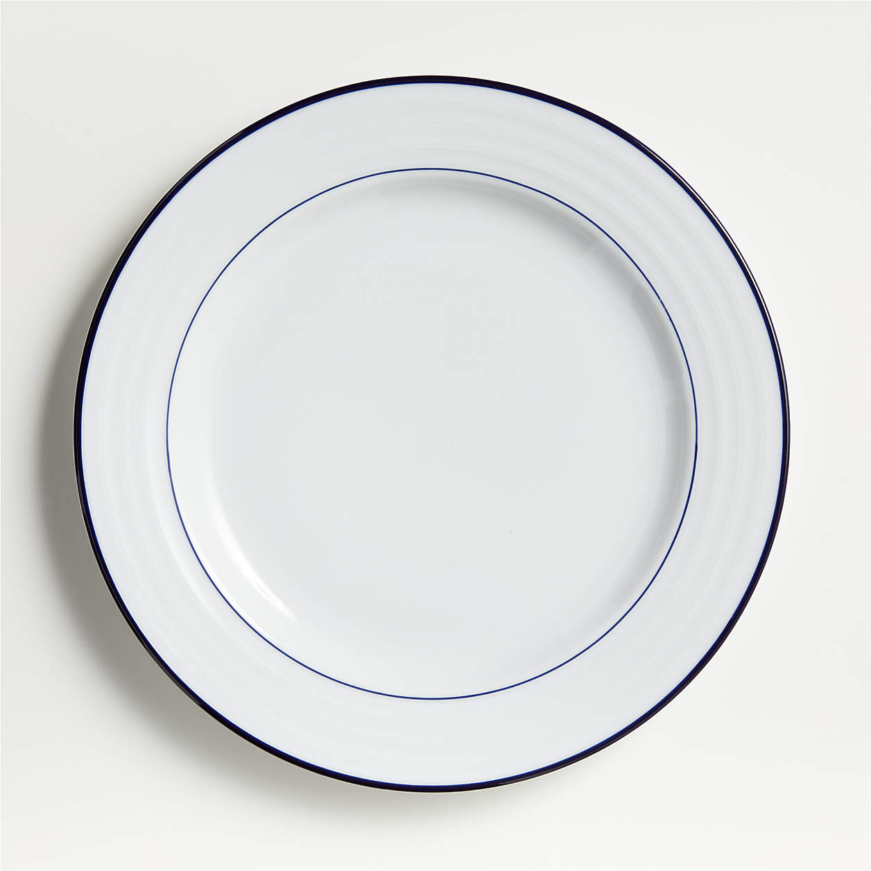 Roulette Blue Band Dinner Plate + Reviews | Crate & Barrel | Crate & Barrel