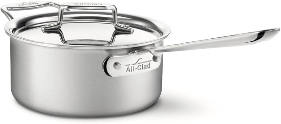 All-Clad D5 5-Ply Stainless Steel Sauce Pan 3 Quart Induction Oven Broiler Safe 600F Pots and Pan... | Amazon (US)