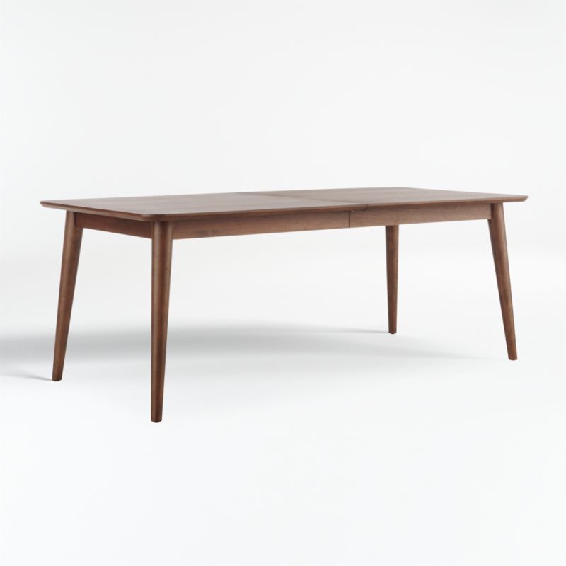 Tate Walnut Extendable Midcentury Dining Table + Reviews | Crate and Barrel | Crate & Barrel