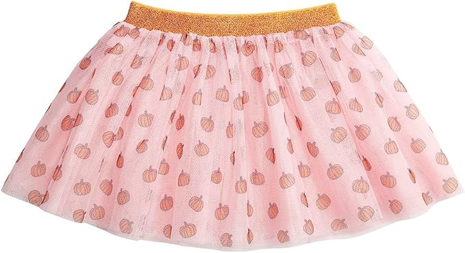 Mud Pie Girls Kids Pumpkin Print Tutu, Orange | Amazon (US)