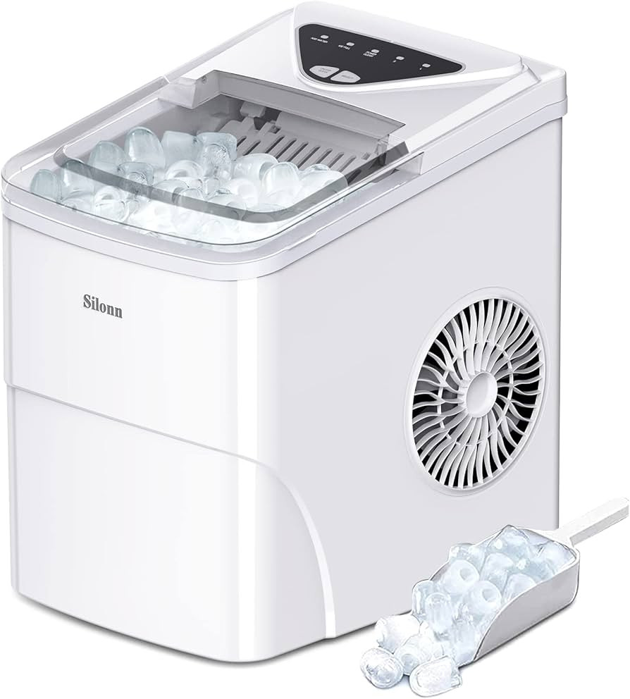 Silonn Ice Makers Countertop, 9 Bullet Ice Cubes Ready in 6 Minutes, 26lbs in 24Hrs Portable Ice ... | Amazon (US)
