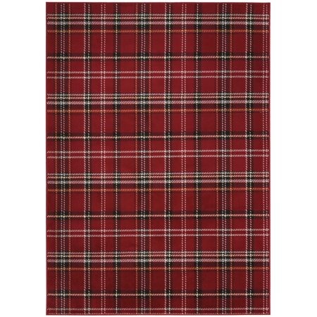 Red Farmhouse Plaid Area Rug by Pinewood Grove - Walmart.com | Walmart (US)