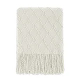 Bourina Rhombus Beige Throw Blanket, Soft and Lightweight, 50"x 60" | Walmart (US)