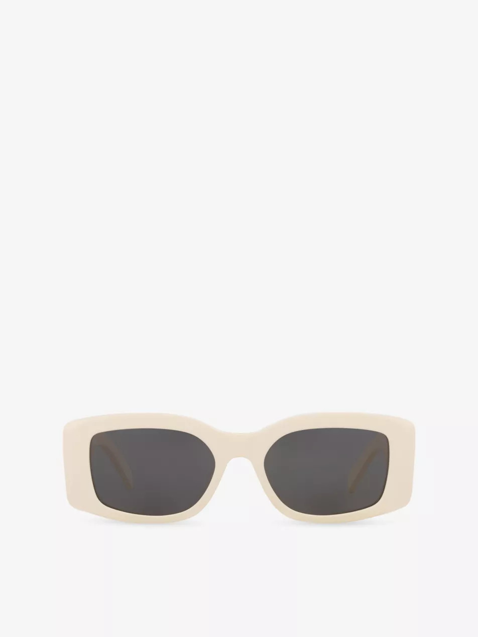 CL40282U Triomphe Rectangle-Frame Acetate Sunglasses | Selfridges