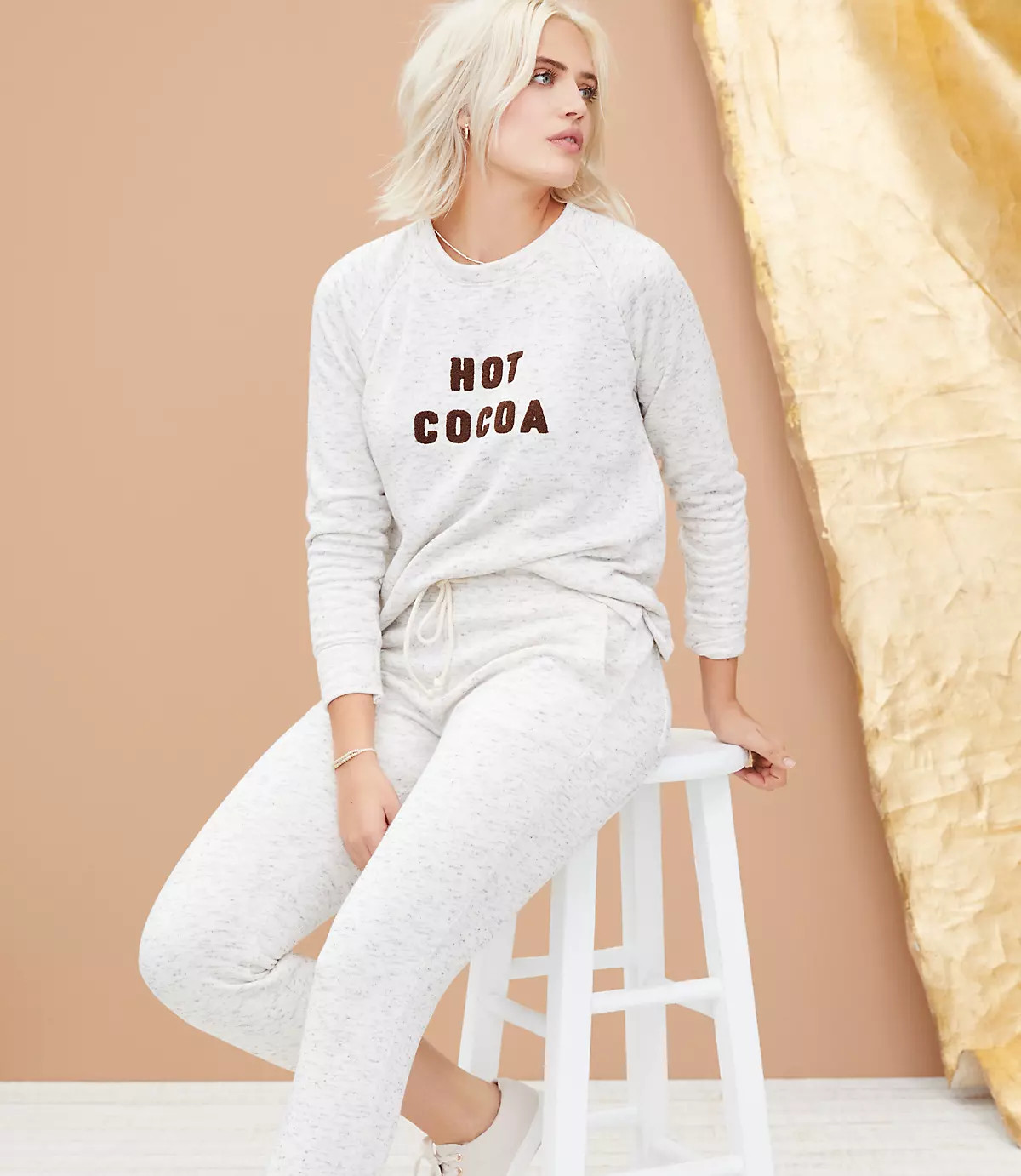Lou & Grey Hot Cocoa Twill Jersey Sweatshirt | LOFT | LOFT