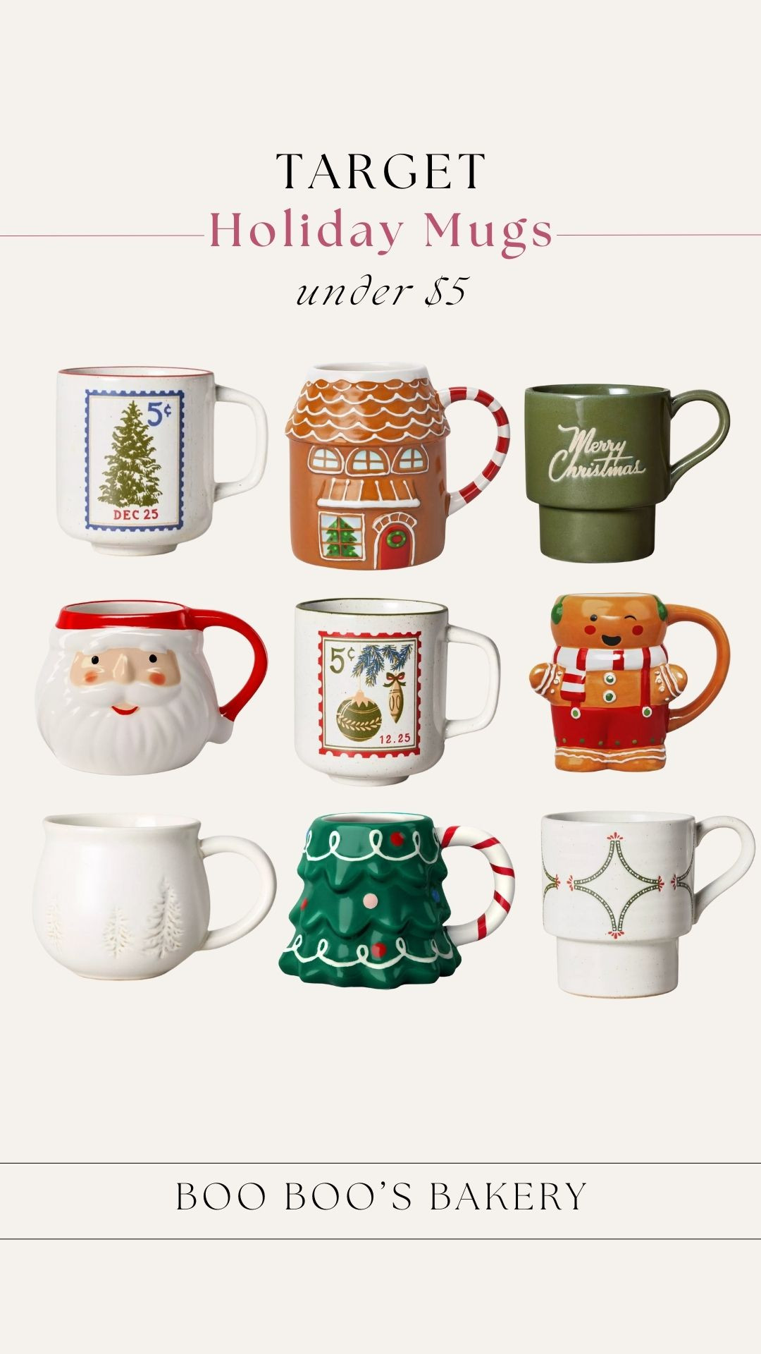 The cutest Holiday Mugs from target for under $5! 

 

#LTKHoliday #LTKSeasonal #LTKSaleAlert