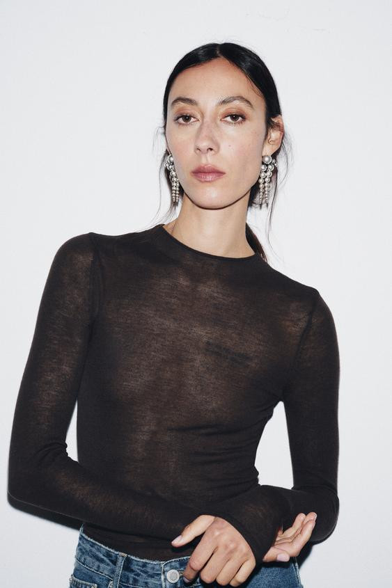 EXTRA FINE WOOL AND SILK TOP | Zara US