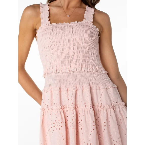 Celebrity Pink Women's and Women's Plus Smocked Ruffle Mini Dress, Size XS-4X | Walmart (US)
