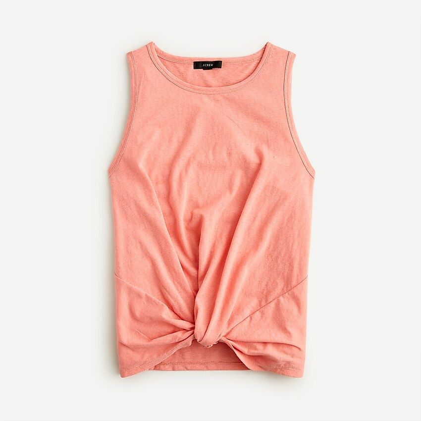 Slub twist-front tank | J.Crew US