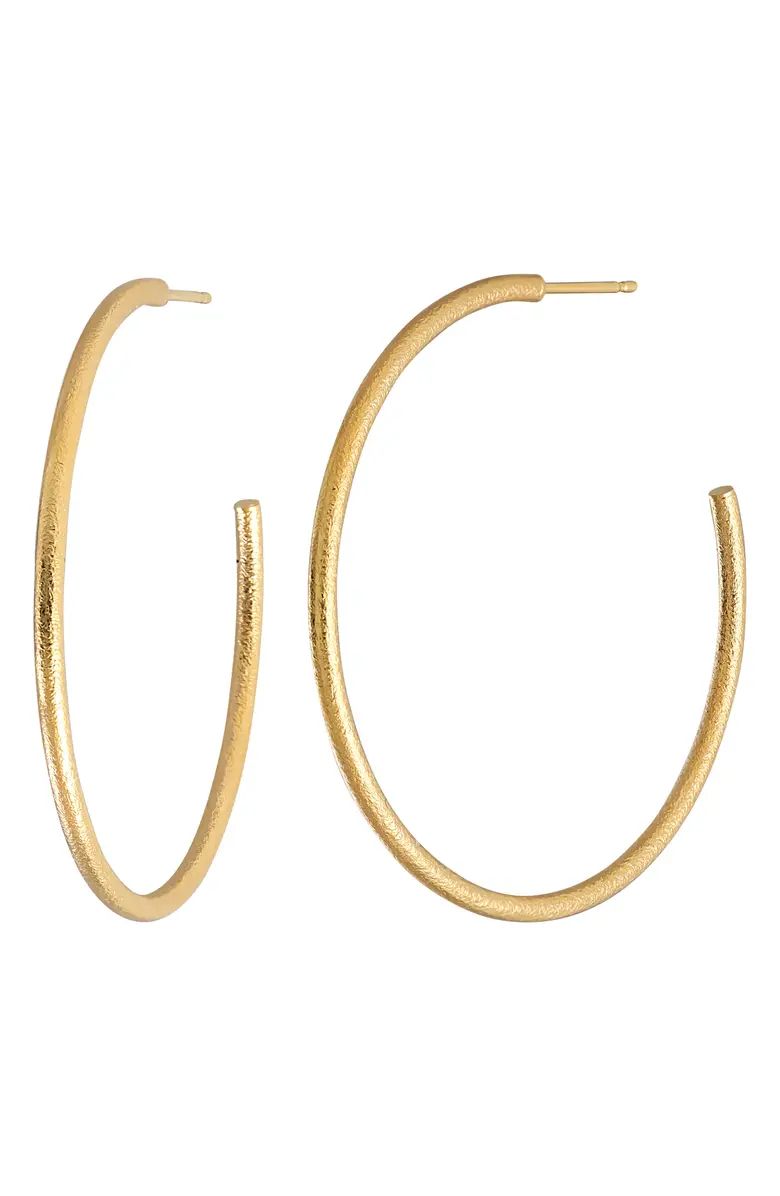 Textured 14K Gold Hoop Earrings | Nordstrom