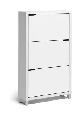 Baxton Studio Simms White Modern Shoe Cabinet | Belk