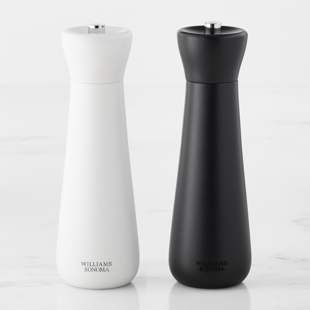 Williams Sonoma Black & White Wood Salt & Pepper Mills, 7" | Williams-Sonoma