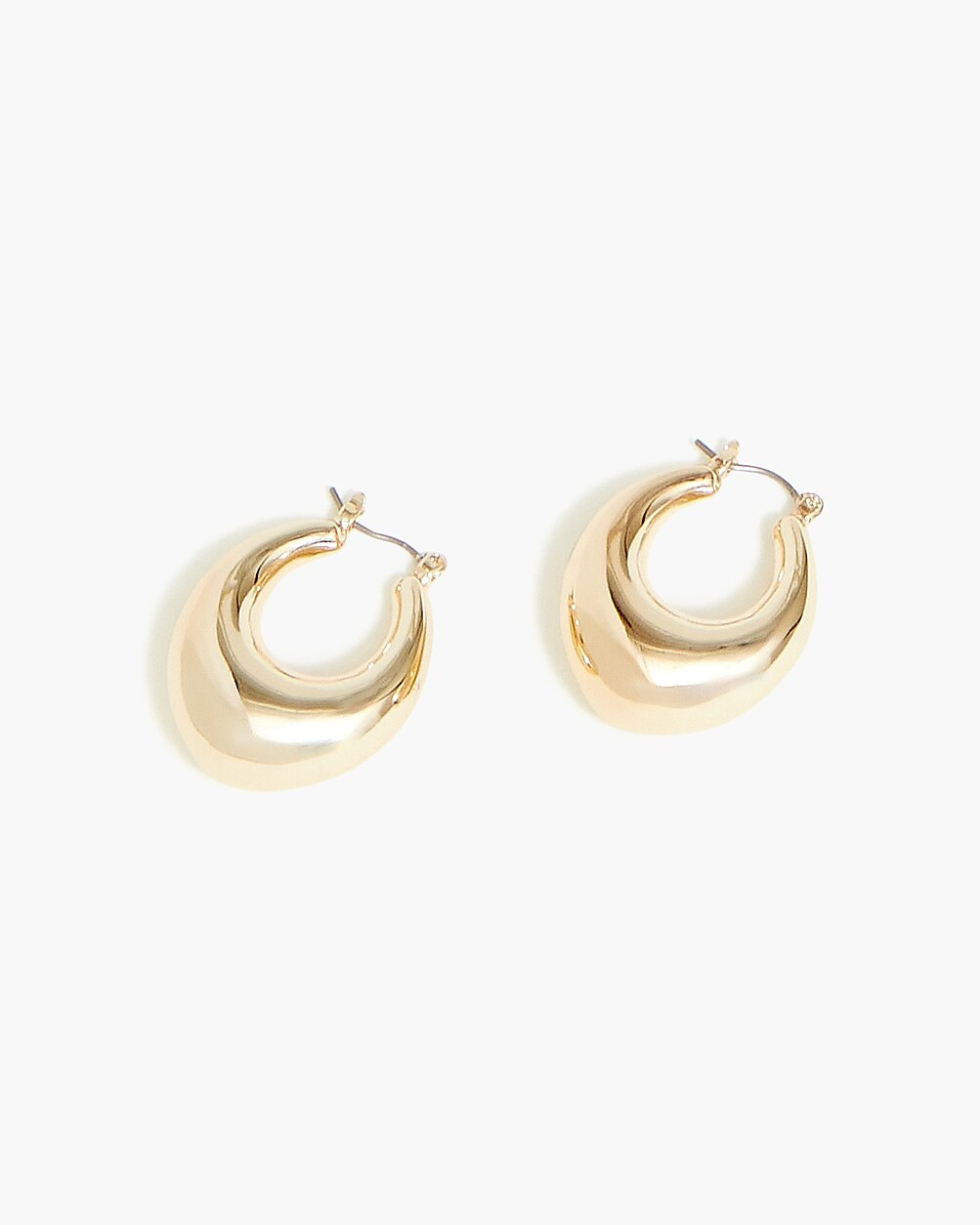 Oval puff hoop earrings | J.Crew Factory