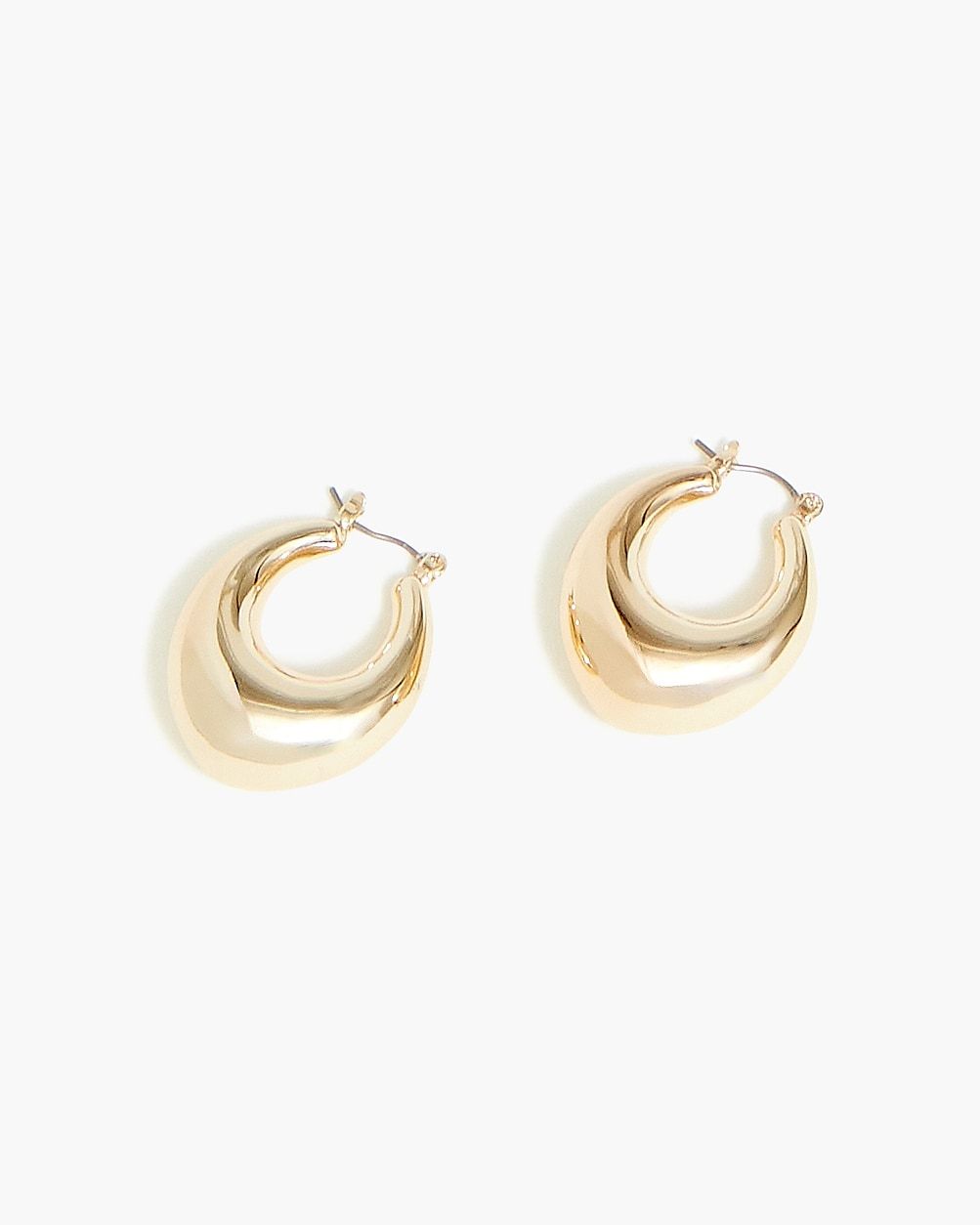 Oval puff hoop earrings | J.Crew Factory