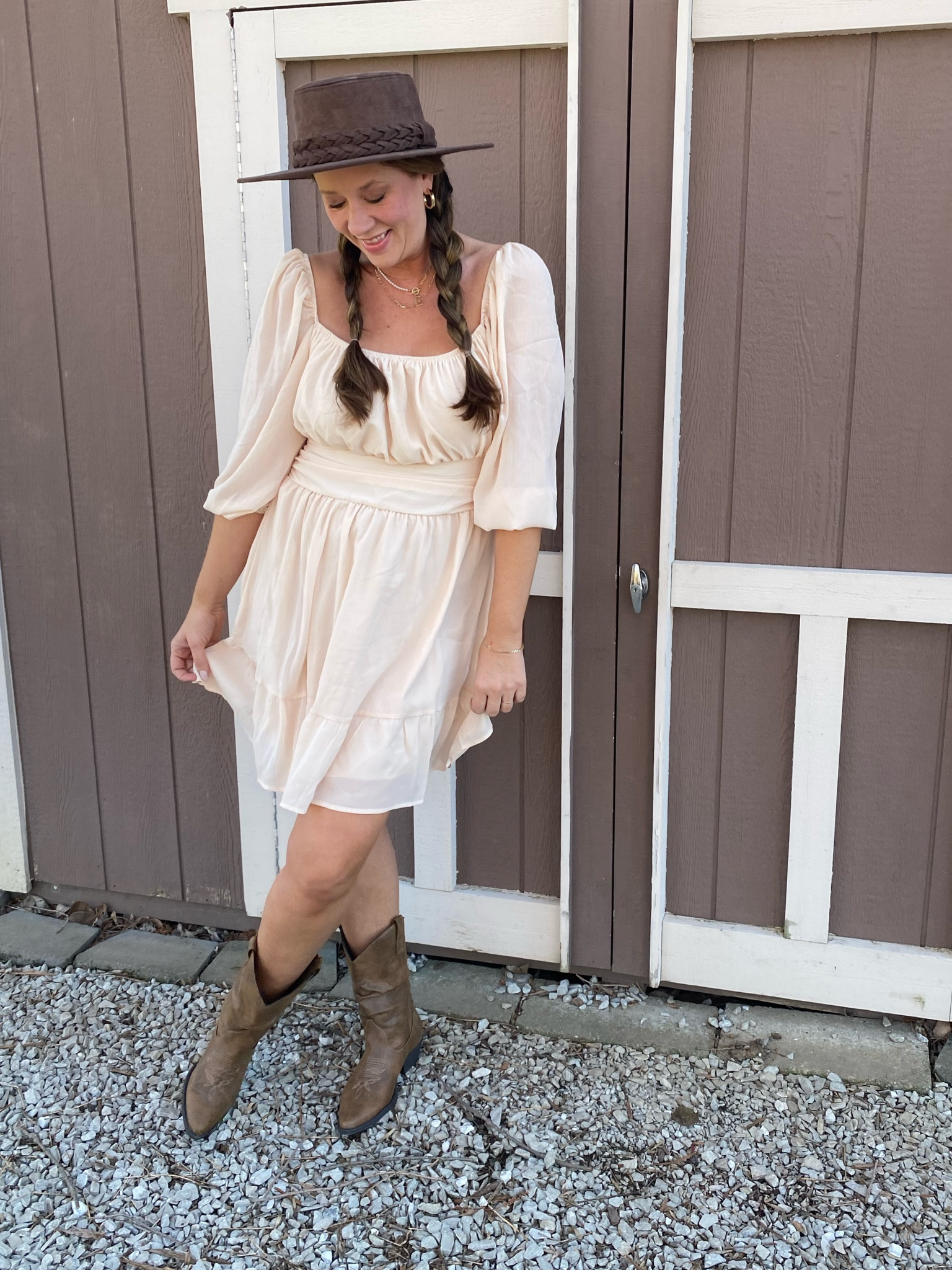 The perfect dress for spring! So great for wedding guest dress, bridal shower dress, date night dress. And it comes in tons of colors! 

#LTKFind #LTKstyletip #LTKunder50