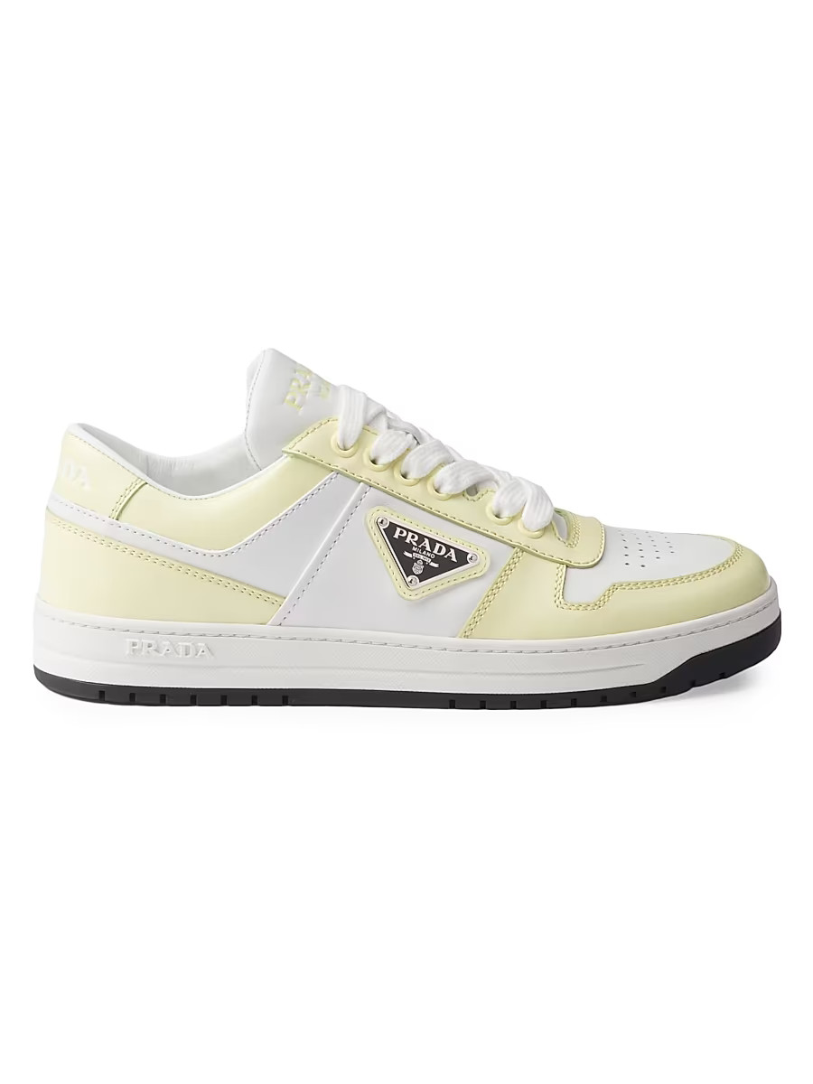Women's Downtown Leather Sneakers - Yellow White - Size 10.5 | Saks Fifth Avenue