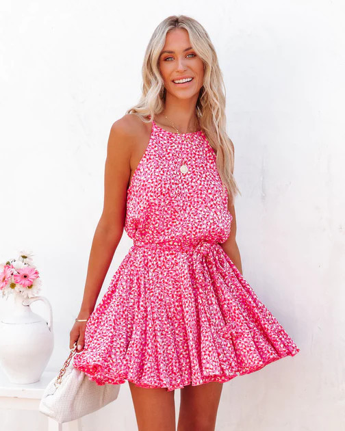 Touch Of Sugar Halter Rope Tie Mini Dress - FINAL SALE | VICI