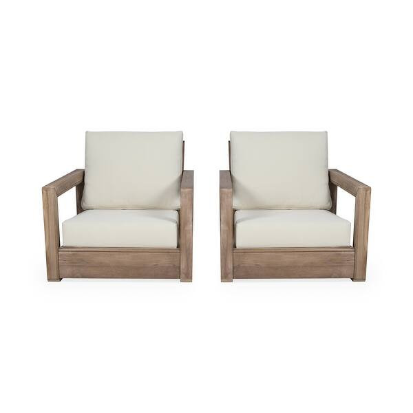 Westchester Acacia Wood Club Chairs by Christopher Knight Home - Overstock - 31449818 | Bed Bath & Beyond