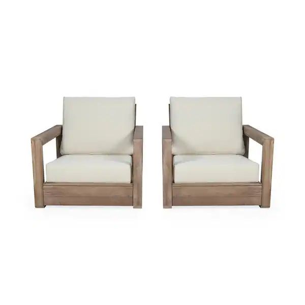Westchester Acacia Wood Club Chairs by Christopher Knight Home - Overstock - 31449818 | Bed Bath & Beyond