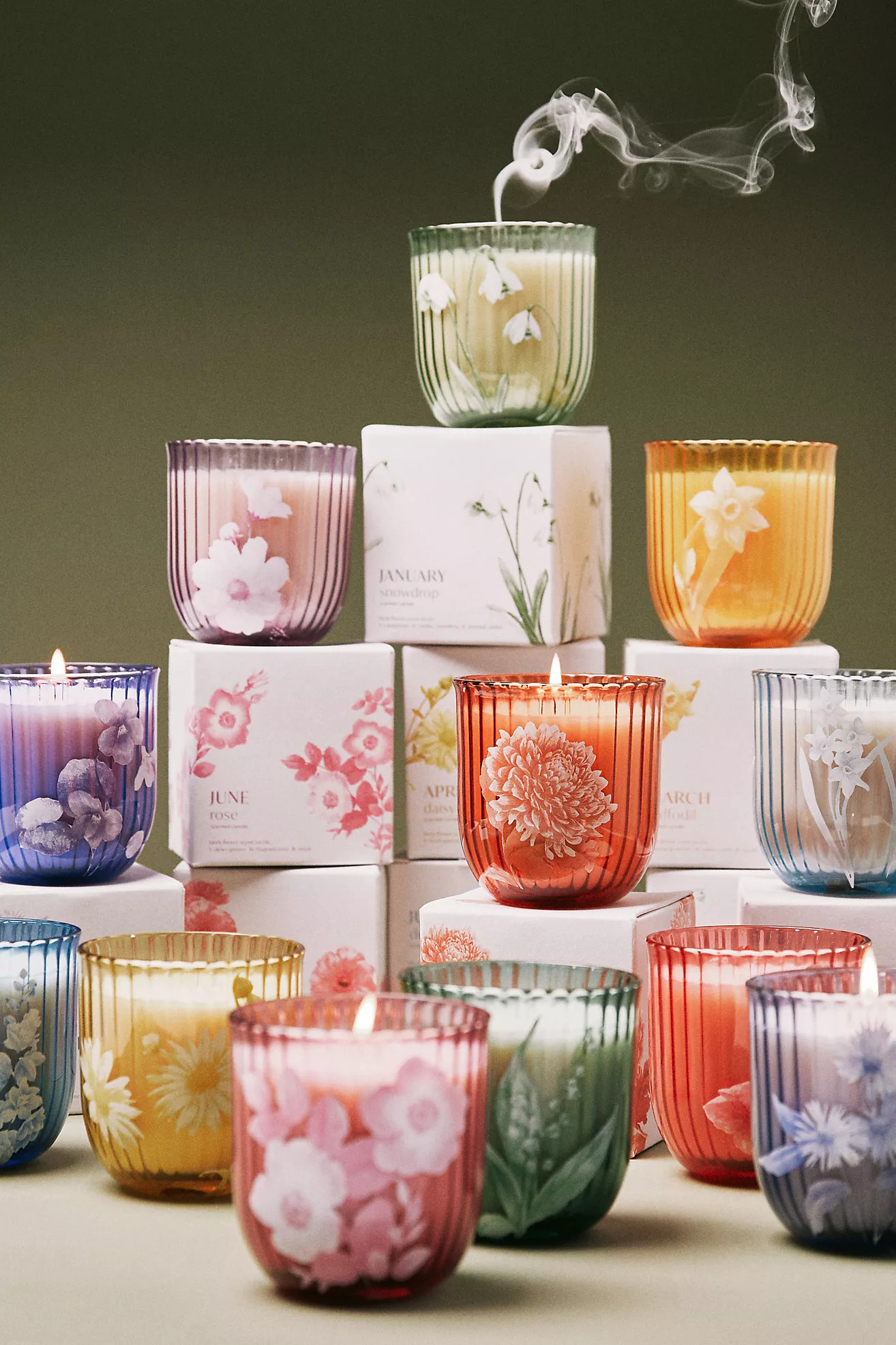 Birth Month Flower Boxed Candle | Anthropologie (US)