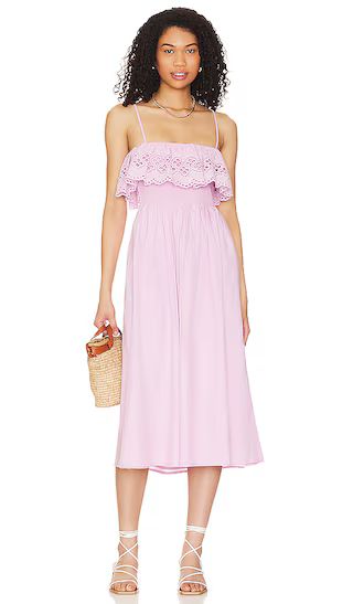 Katie Midi Dress in Pink | Revolve Clothing (Global)