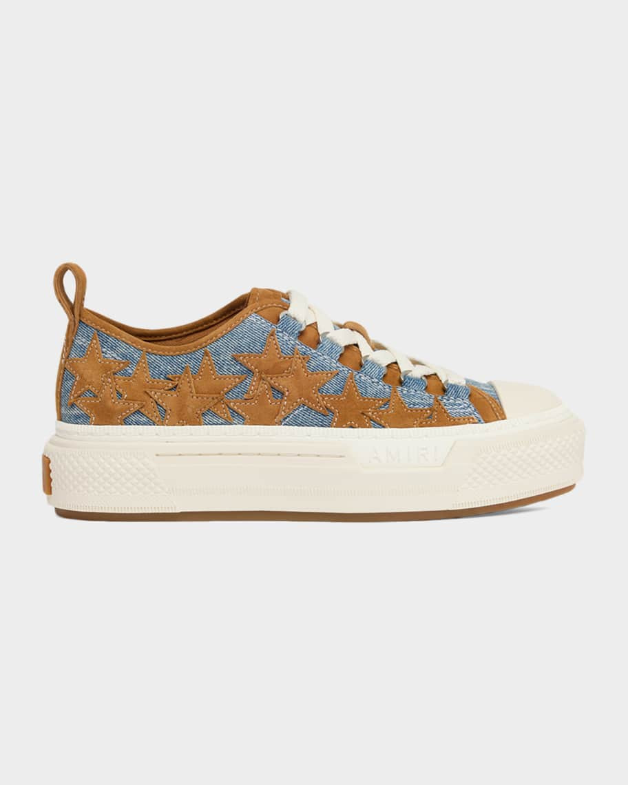 Amiri Denim Stars Court Sneakers | Neiman Marcus