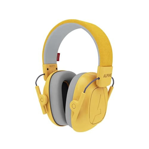 Alpine Muffy Kids - Hearing Protection - CE & ANSI Certified - Adjustable for Ages 3-16 years - Noise Cancelling Headphones - 25dB Sound Reduction Ideal for Protection and Concentration Aid - Yellow | Amazon (US)