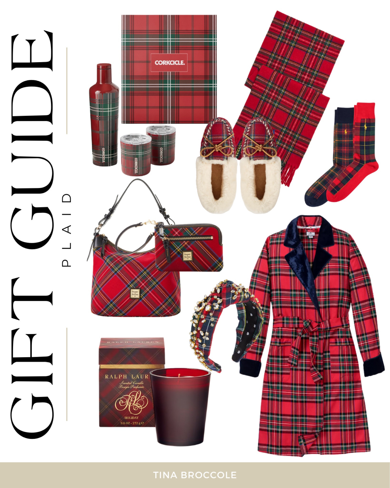 Gift guide for the plaid lover! 

Tartan plaid | red plaid | red plaid accessories | plaid socks | plaid robe | Ralph Lauren candle