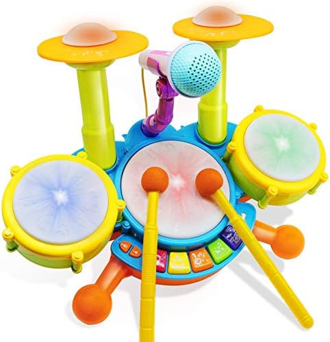 Drum Set for Toddlers 1-3, Kids Drum Set Musical Instruments, Toys for 1 2 3 Year Old Boy Birthda... | Amazon (US)