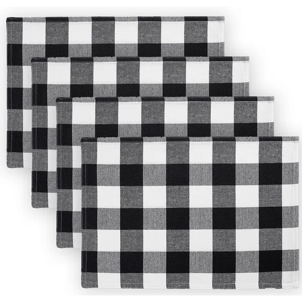 Zuniga Farmhouse Living Buffalo Check 19" Cotton Placemat (Set of 4) | Wayfair North America