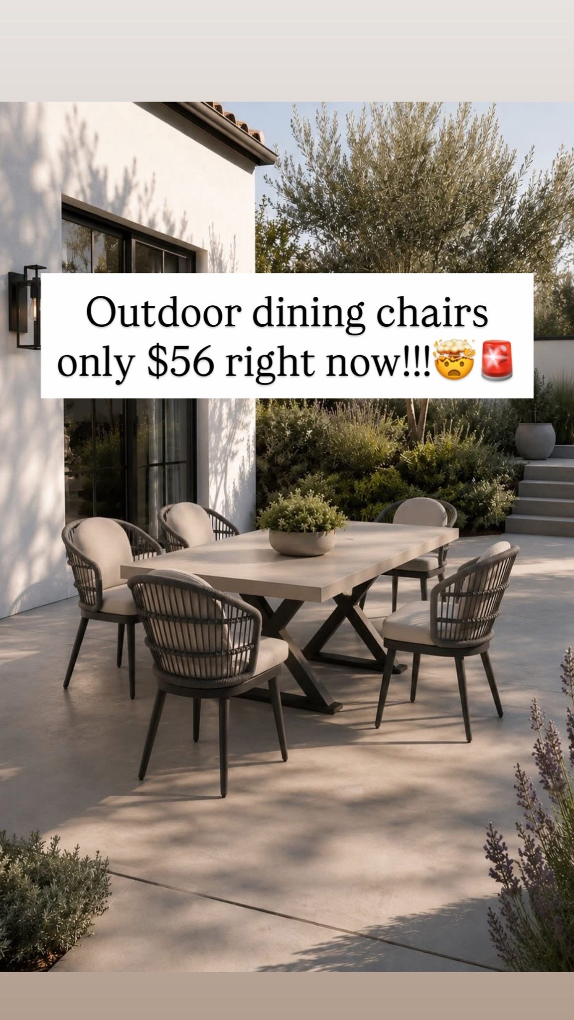 Wow I cannot believe the price of these outdoor dining chairs!!! Will sellout