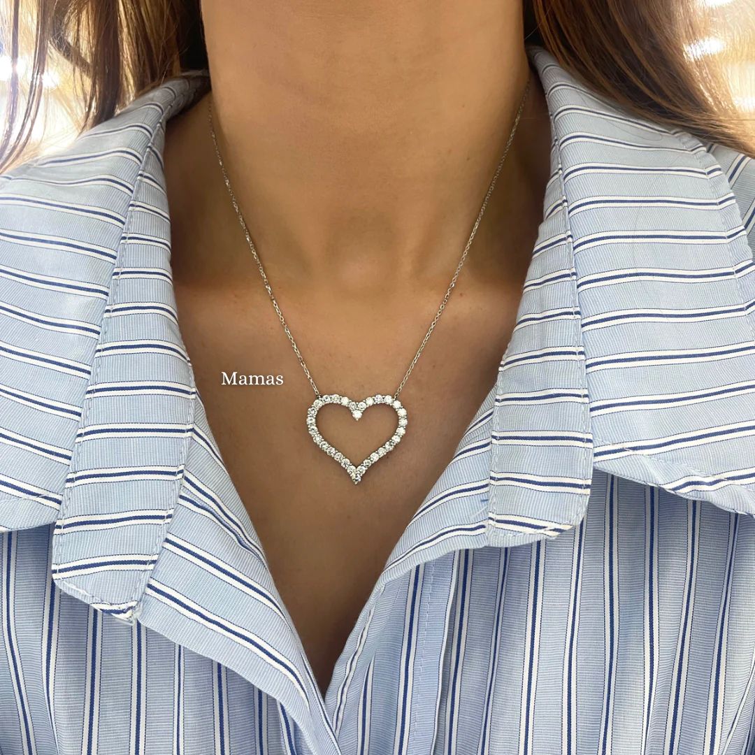 Georgie Diamond Heart Necklace | RW Fine Jewelry