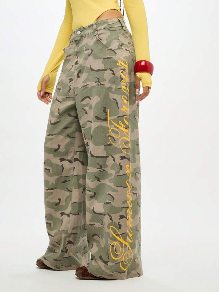 £28.23
£35.29
-20%
Free Shipping No minimum purchase
Free Shipping For orders £24.99+
SUMWON WOMEN Paradise On The Rise Wide Leg Jeans Camouflage Pattern Streetwear Military Style High Waist Loose Fit Statement Text Pants Fall Winter Festival Fashion
4.00
(3)
Size
UK
Size Guide
6 (XS)
8 (S)
10 (M)
12/14 (L)
4 Left
Not your size? Tell me your size
 | SHEIN
