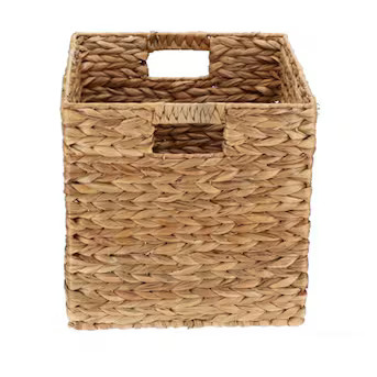 allen + roth ( 13-in W x 13-in H x 13-in D ) Natural Water hyacinth Basket | Lowe's