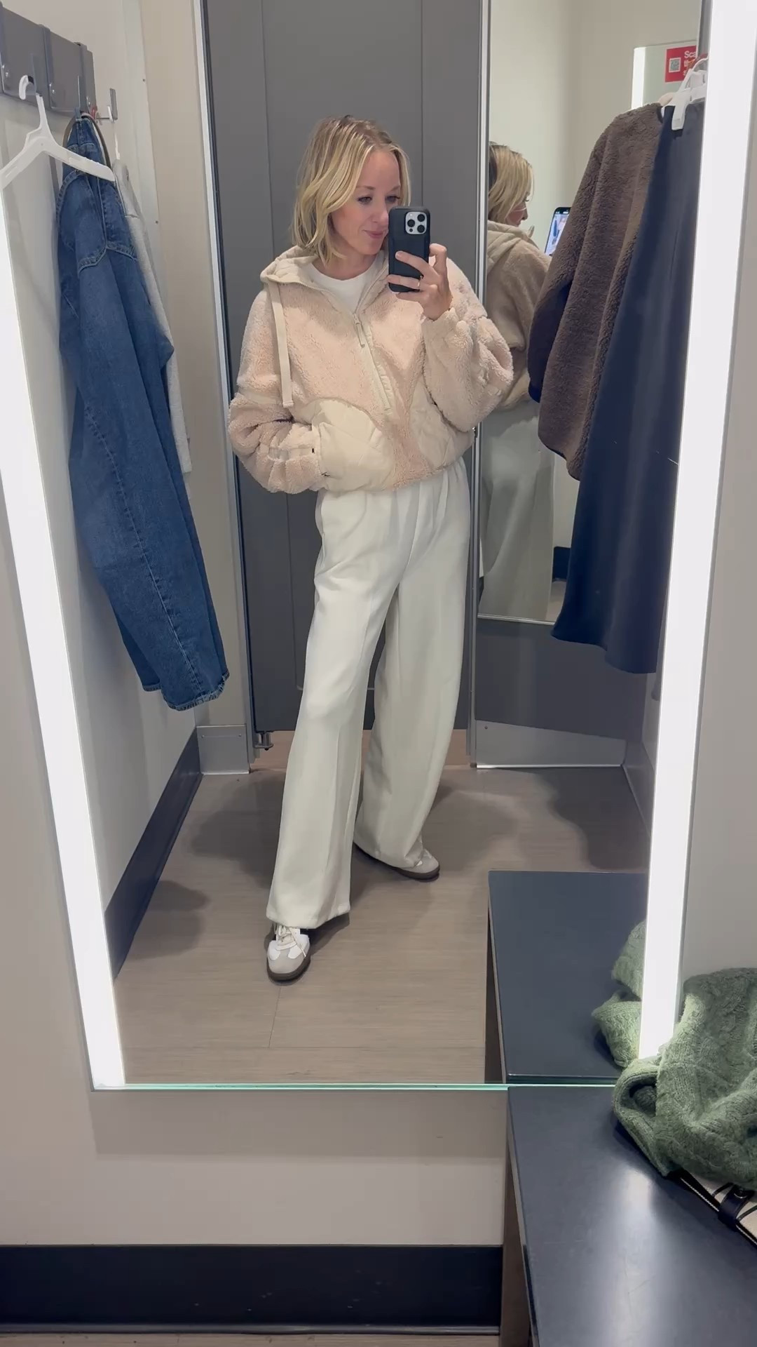 The perfect Target jacket and Spanx look a like wide leg lounge pants! 
X’s jacket - runs big 
S pants - run TTS 

#LTKSaleAlert #LTKFindsUnder50 #LTKmomlife