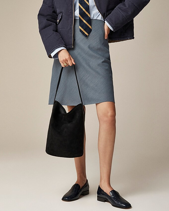 Berkeley bucket bag in leather and suede | J. Crew US